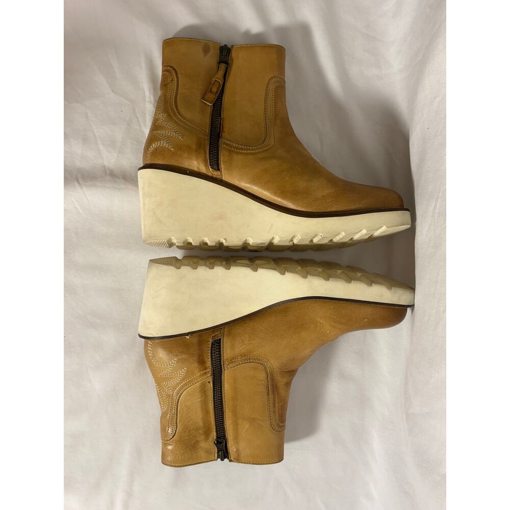 Lucchese 63001 Leather Western Wedge Boots Size 8 - Picture 11 of 16